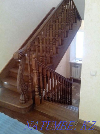 Installation of stairs to order from precious wood, metal frame Qaskeleng - photo 8