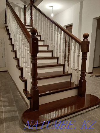 Installation of stairs to order from precious wood, metal frame Qaskeleng - photo 3