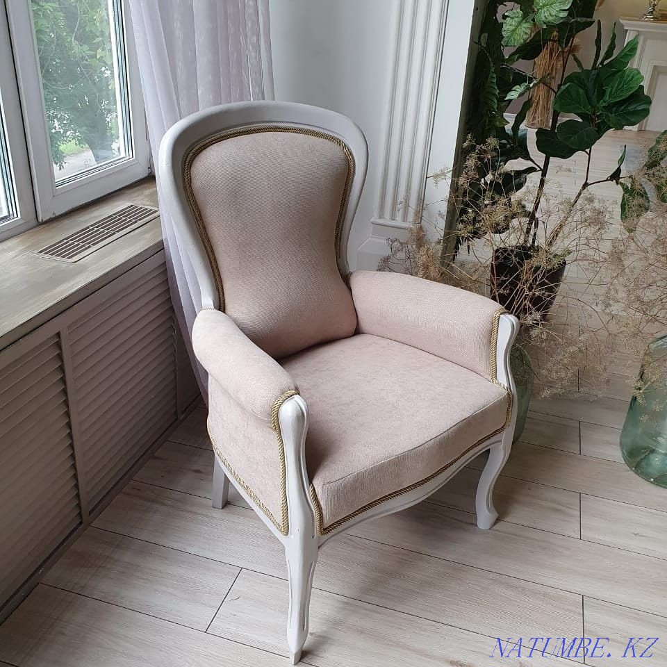 Перетяжка мягкой мебели, рестоврация мебели из дерева, столов стульев. Костанай - изображение 4