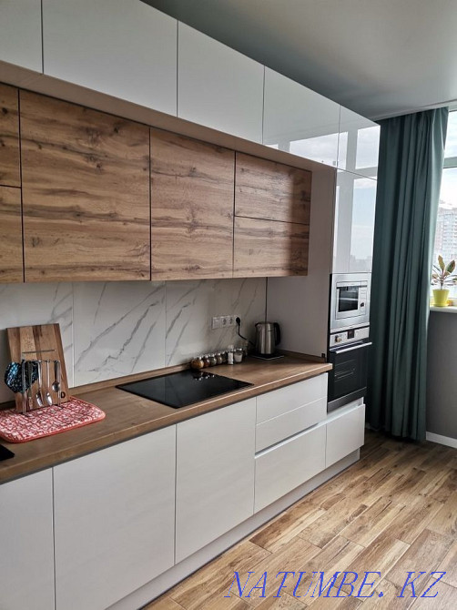 Тапсырыс бойынша ас үй, ең жақсы ас үй МДФ ламинатталған ДСП АҒАШ, ас үй жиһазы  Алматы - изображение 2