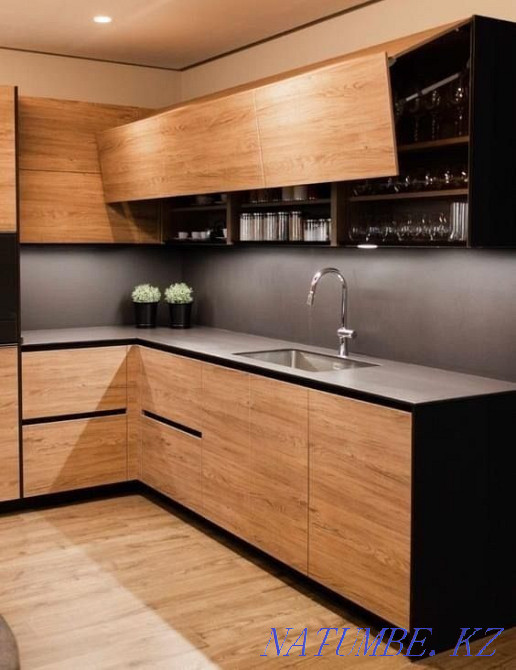 Тапсырыс бойынша ас үй, ең жақсы ас үй МДФ ламинатталған ДСП АҒАШ, ас үй жиһазы  Алматы - изображение 8