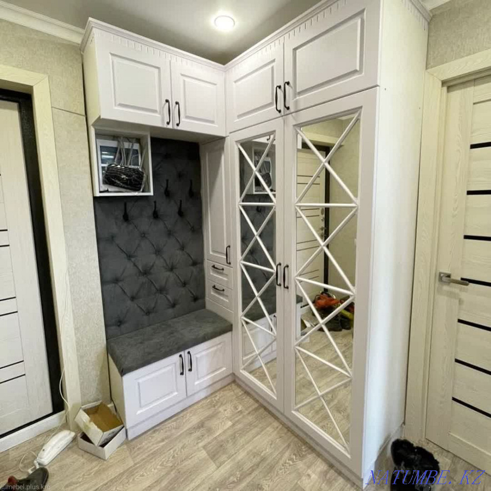 Тапсырыспен жасалған жиһаз Шымкент ас үй дәліздері жатын бөлмелері төсек купе шкафы Шымкент - изображение 7