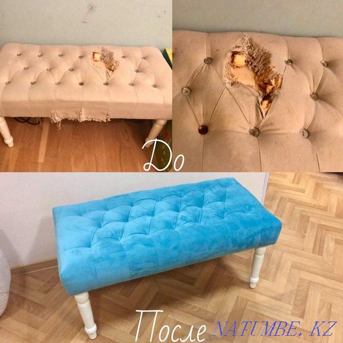 Banner, repair of upholstered furniture. Repair of chairs and bed Astana - photo 2