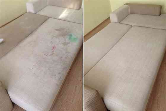 Глубокая химчистка диванов чистка дивана стульев матрасов кресло 2500 Almaty
