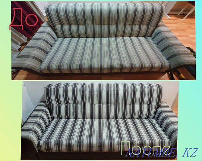 Deep dry cleaning of sofas cleaning of sofa chairs mattresses armchair 2500 Almaty - photo 8