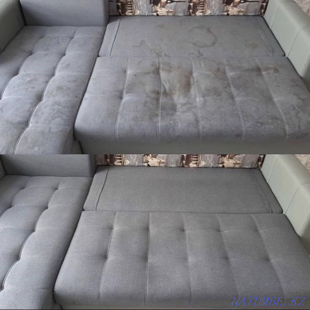 Жұмсақ жиһаздың барлық түрлерін кәсіби химиялық тазалау. Диванды құрғақ тазалау  Алматы - изображение 4