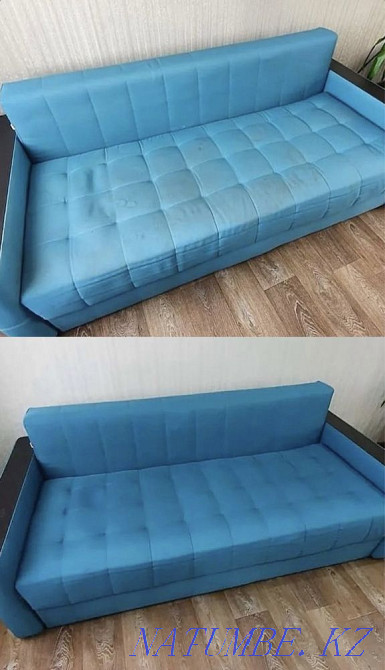 Жұмсақ жиһаздың барлық түрлерін кәсіби химиялық тазалау. Диванды құрғақ тазалау  Алматы - изображение 7