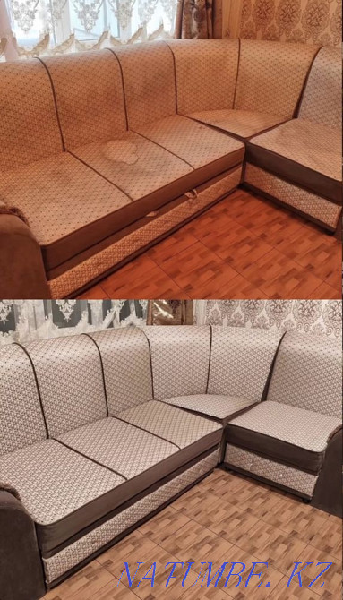 Жұмсақ жиһаздың барлық түрлерін кәсіби химиялық тазалау. Диванды құрғақ тазалау  Алматы - изображение 6