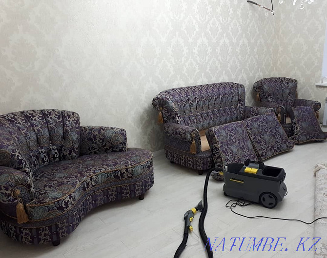 Dry cleaning of upholstered furniture and carpets, dry cleaning with a steam generator, dry fog Kostanay - photo 1