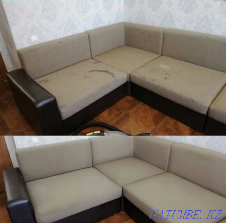 Dry Cleaning of Upholstered Furniture additional cleaning with a steam generator Almaty - photo 3
