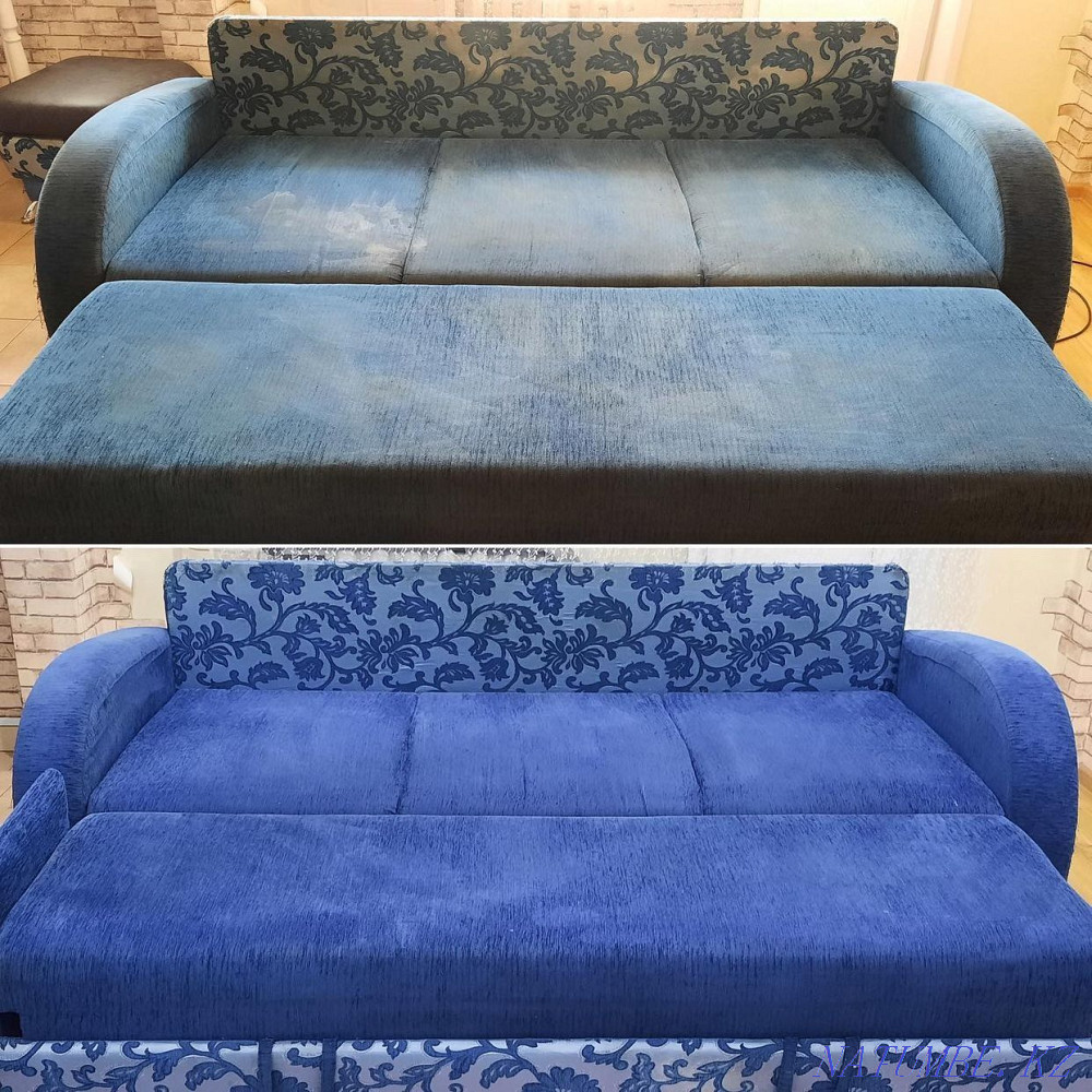 Диванды майлы дақтардан және жағымсыз иістерден құрғақ тазалау  Алматы - изображение 2