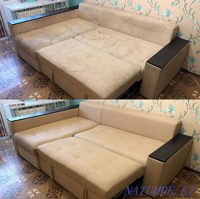 Dry cleaning of the sofa, at an affordable price. Bonus sofa disinfection Almaty - photo 1