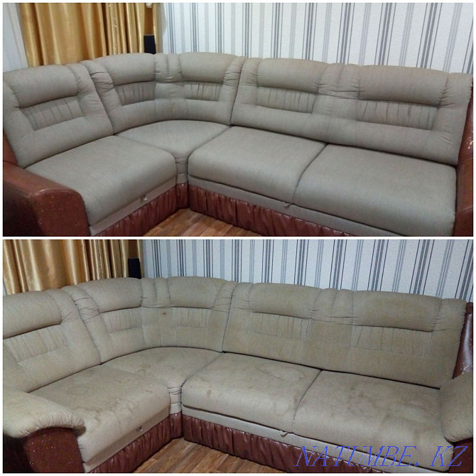 Dry cleaning of the sofa, at an affordable price. Bonus sofa disinfection Almaty - photo 5