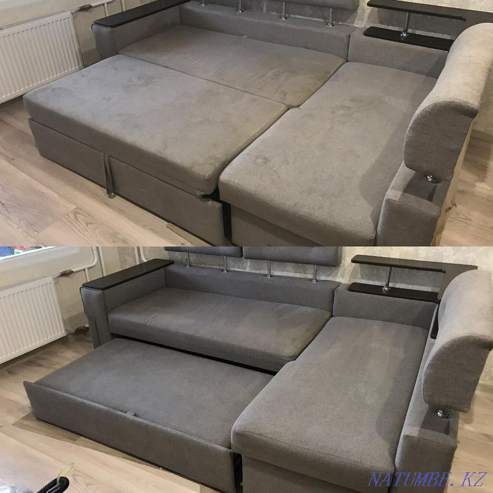 Жұмсақ жиһазды, дивандық матрацты химиялық тазалау, иіс пен дақтарды кетіру.  Алматы - изображение 3