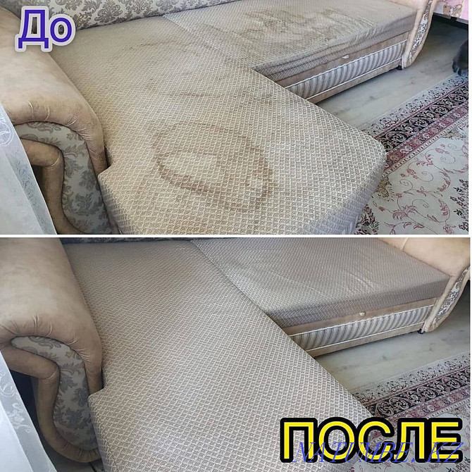 Химчистка диванов стульев чистка дивана матрасов выездом специалиста Алматы - изображение 8