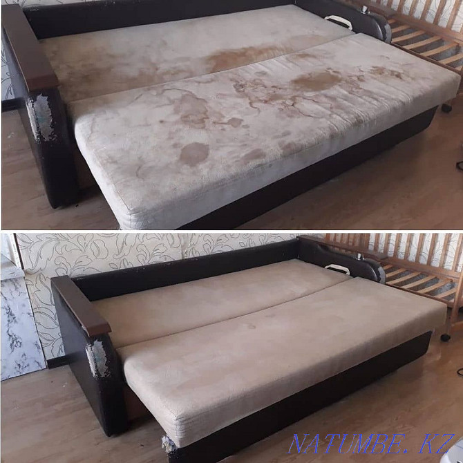 Химчистка диванов стульев чистка дивана матрасов выездом специалиста Алматы - изображение 4