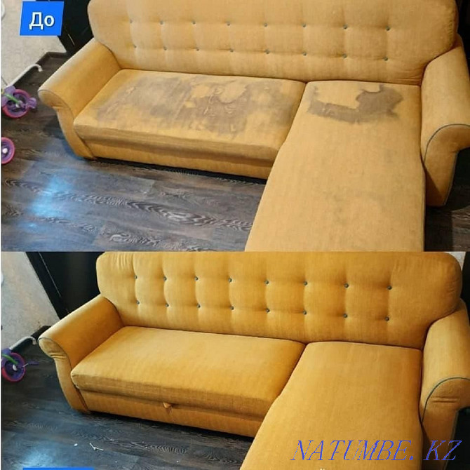 Dry cleaning of upholstered furniture, treatment with a steam generator Almaty - photo 3