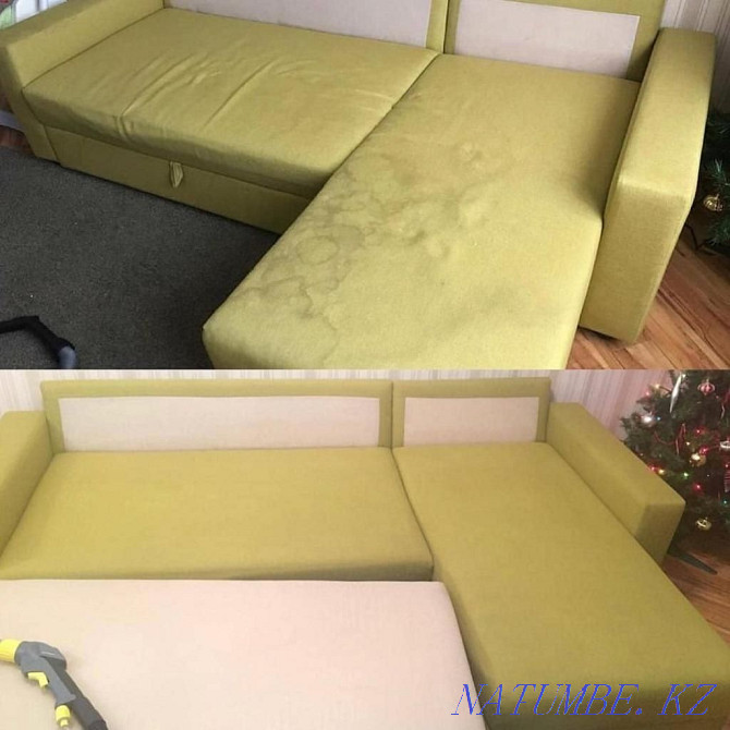 Dry cleaning of upholstered furniture, treatment with a steam generator Almaty - photo 4