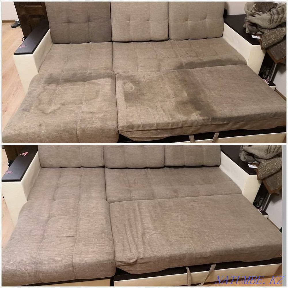 Dry cleaning of the sofa cleaning of sofas mattresses chairs carpets at home Almaty Almaty - photo 2