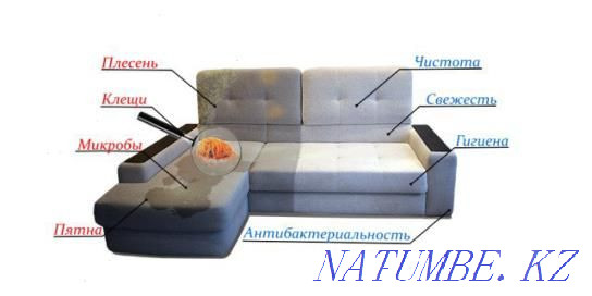 We offer you a professional exit dry cleaning of upholstered furniture. Almaty - photo 1