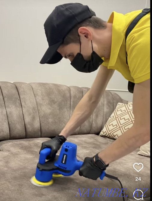 DRY-CLEANING OF UPHOLSTERED FURNITURE. Sofa disinfection gift!!! Almaty - photo 2