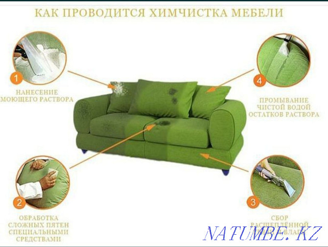 Химчистка мягкой мебели и ковров Уральск - изображение 2
