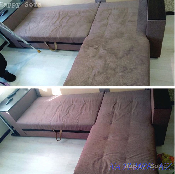 Химчистка диванов матрасов чистка дивана стульев ковров кресл выездом Алматы - изображение 2