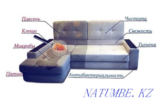 Dry cleaning of upholstered furniture. Dry cleaning sofa, mattress Almaty - photo 3