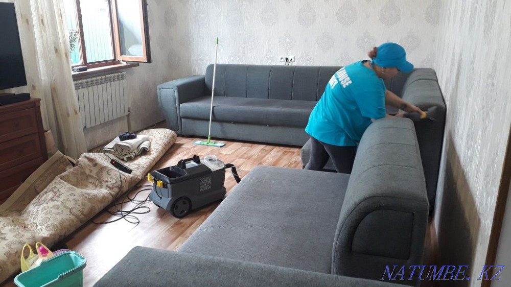 Химчистка диванов мягкой мебели ковролина Алматы - изображение 6
