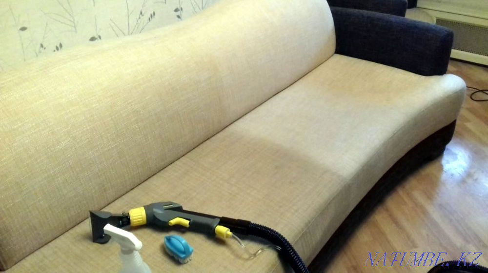 Чистка мягкой мебели:дивана кресла кожи ковролина матраса стула Алматы - изображение 1