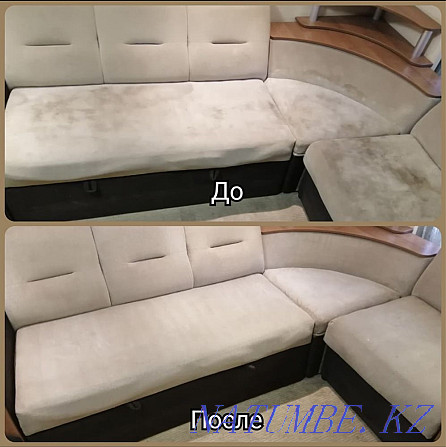 DRY-CLEANING OF UPHOLSTERED FURNITURE. Sofa disinfection gift. Almaty - photo 8