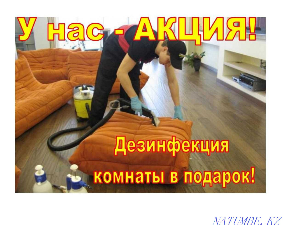 Professional dry cleaning of upholstered furniture at the customer's home. Petropavlovsk - photo 3