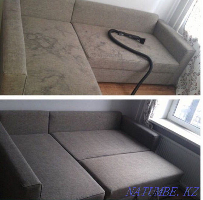 Dry cleaning cleaning of upholstered furniture, sofas, sofas, carpets at home, cleaning Kostanay - photo 3