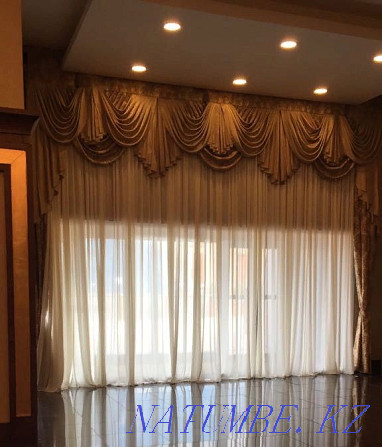 Купить комплект штор в зал на окна, для кухни пошив на заказ Нурсултан Астана - изображение 2
