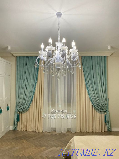 Авторские шторы на заказ с выездом дизайнера шторы для кухни Алматы - изображение 7