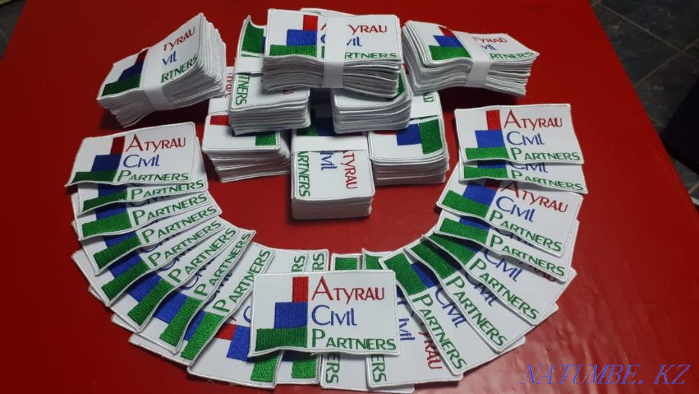 Логотиптерді, шеврондарды кестелеу, атау кестелері, өнім бренді!  Атырау - изображение 2