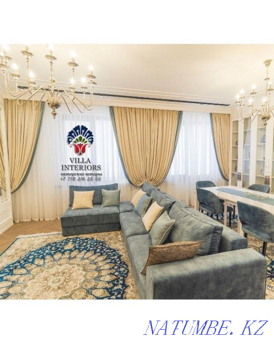 Curtains to order, bedspreads to order, Fabrics, Cornices Almaty - photo 1