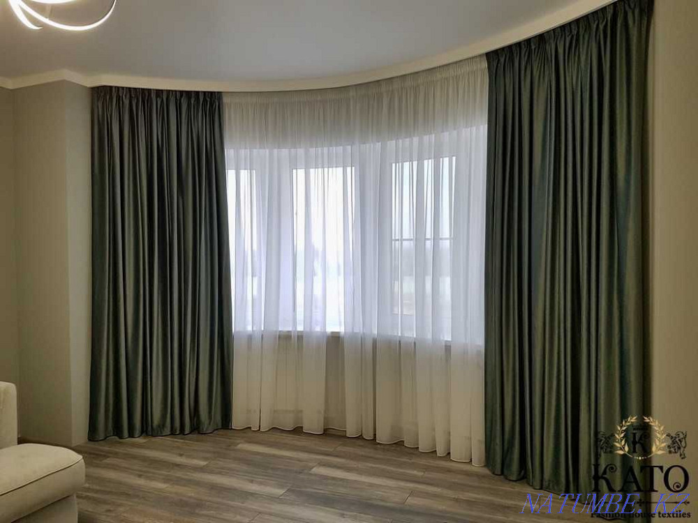 Шторы на заказ недорого Занавески в зал,спальню,кухню.Выбор по образцу Алматы - изображение 7