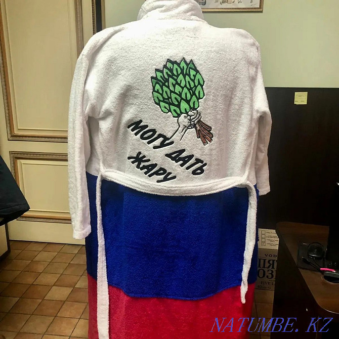 Embroidery on towels and bathrobes. personalized gifts Almaty - photo 2