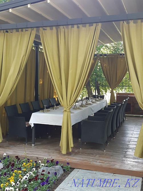 Перде тігеміз далада?ы тапчан?а.Летние беседки. Пошив уличных штор. Кайтпас - изображение 5