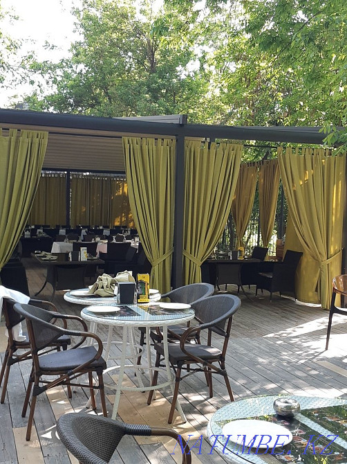 Перде тігеміз далада?ы тапчан?а.Летние беседки. Пошив уличных штор. Кайтпас - изображение 4