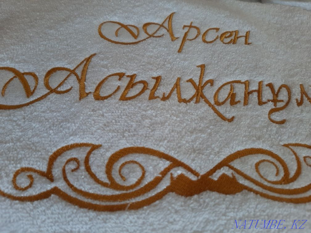 EMBROIDERY ON THE TOWEL and on the bathrobe! FOR 1 DAY the lowest prices Almaty - photo 7