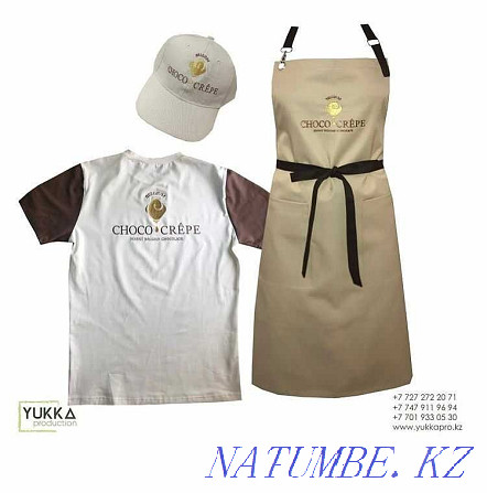 Tailoring of aprons with logo embroidery from 3500 t Almaty - photo 3