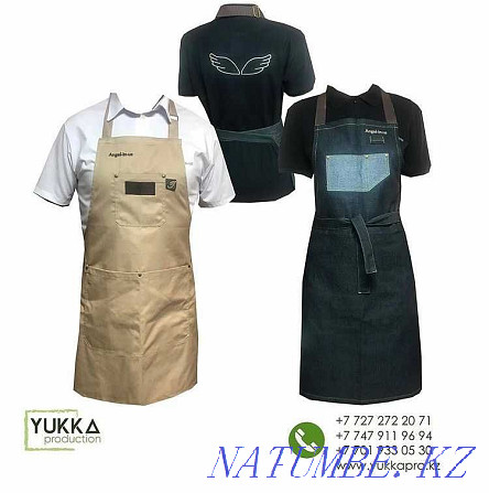 Tailoring of aprons with logo embroidery from 3500 t Almaty - photo 2