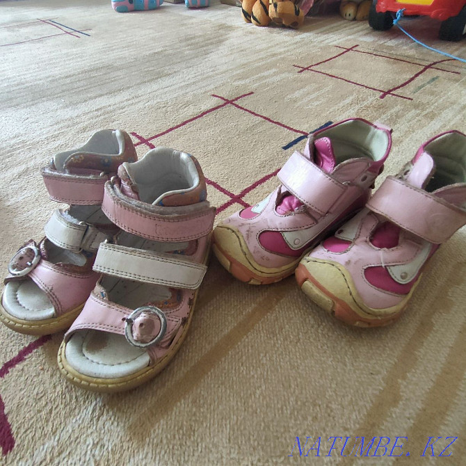 Кожаные ортопедические детские сандалии и ботиночки + подарок Петропавловск - изображение 1