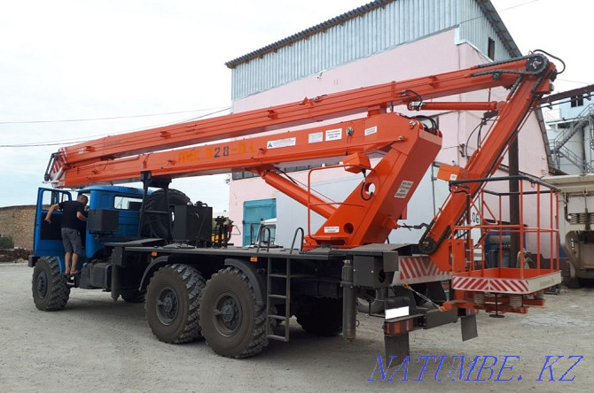 Aerial platform (auto-hydraulic lift) Ural, Kamaz, 28 meters Shymkent - photo 4