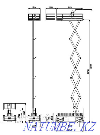 Ножничный подъемник 22 метровый Lift Lux 205-25 Караганда - изображение 3