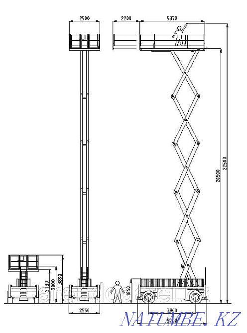 Scissor lift 22 meter Lift Lux 205-25 Karagandy - photo 3