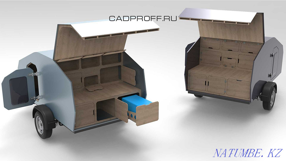 Прицеп кемпер. Прицеп дача. Чертежи Караганда - изображение 8