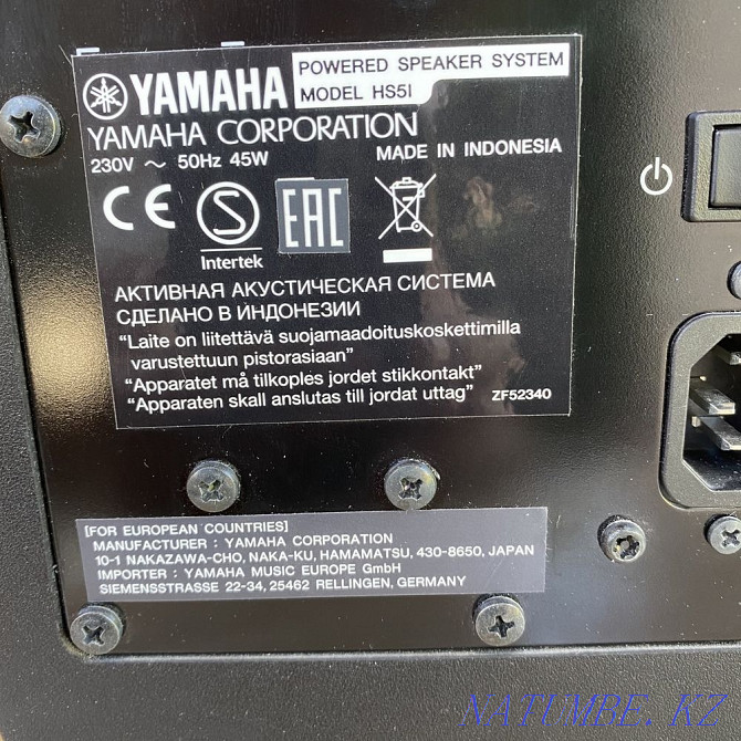 Yamaha hs 5 студийные мониторы Шымкент - изображение 5
